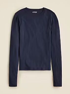 J. Crew Tissue Crepe T-Shirt Navy NWT